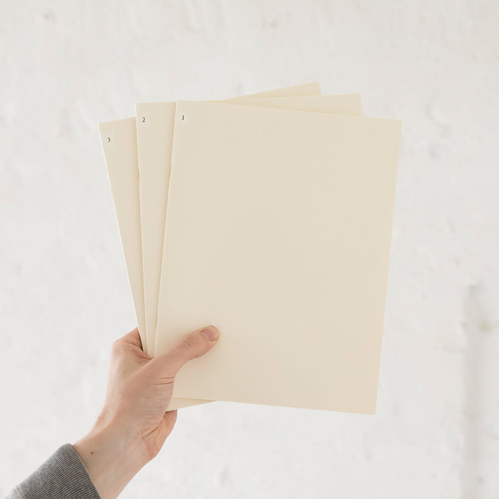 Midori Notizheft Notizheft DIN A4 |  MD Notebook Light A4 Variant Blank (blanko) - 3er Pack bei Nauli and Stories