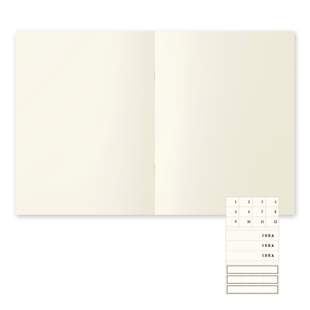 Midori Notizheft Notizheft DIN A4 |  MD Notebook Light A4 Variant Blank (blanko) - 3er Pack bei Nauli and Stories