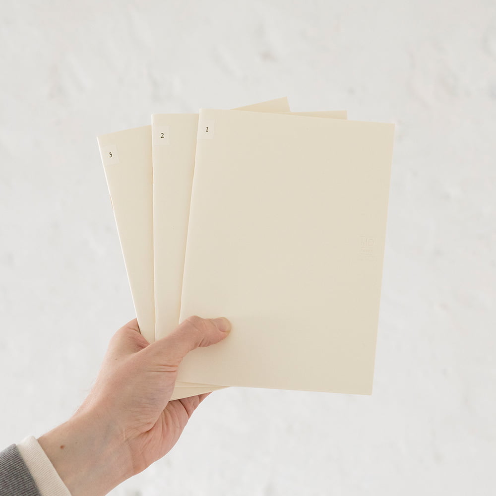 Midori Notizhefte Notizheft DIN A5 | MD Notebook Light Lined (liniert) – 3er Pack bei Nauli and Stories