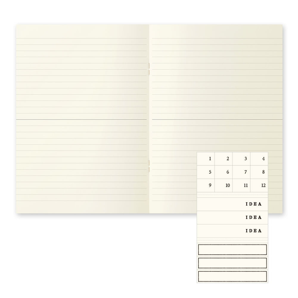 Midori Notizhefte Notizheft DIN A5 | MD Notebook Light Lined (liniert) – 3er Pack bei Nauli and Stories