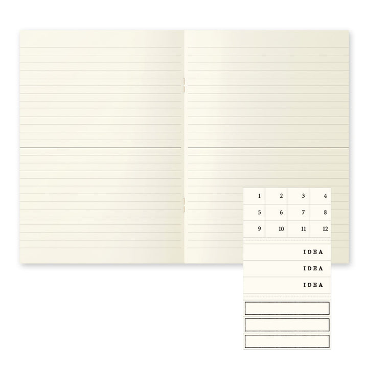 Midori Notizhefte Notizheft DIN A5 | MD Notebook Light Lined (liniert) – 3er Pack bei Nauli and Stories