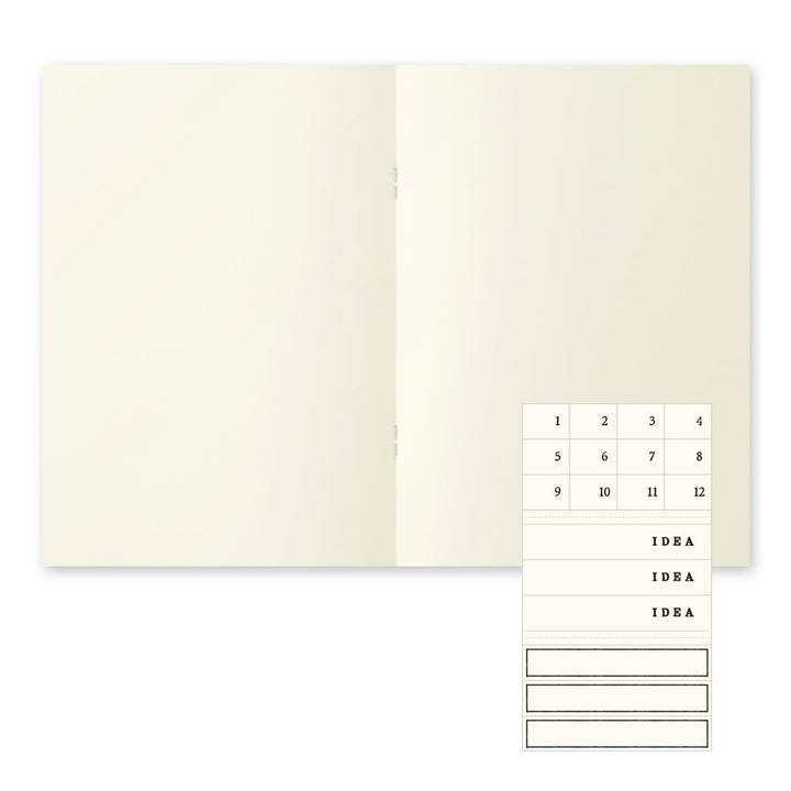 Midori Notizhefte Notizheft DIN A5 | MD Notebook Light Blank (blanko) – 3er Pack bei Nauli and Stories