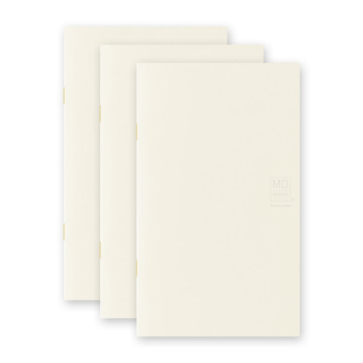 Midori Notizhefte Notizheft DIN B6 Slim | MD Notebook Light Blank (blanko) – 3er Pack bei Nauli and Stories