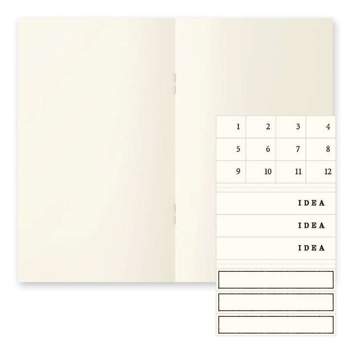 Midori Notizhefte Notizheft DIN B6 Slim | MD Notebook Light Blank (blanko) – 3er Pack bei Nauli and Stories