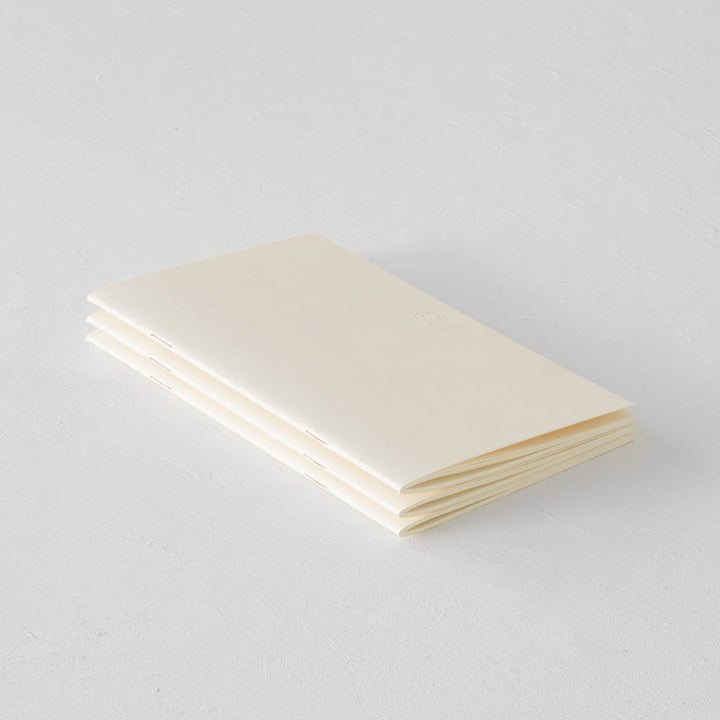 Midori Notizhefte Notizheft DIN B6 Slim | MD Notebook Light Blank (blanko) – 3er Pack bei Nauli and Stories