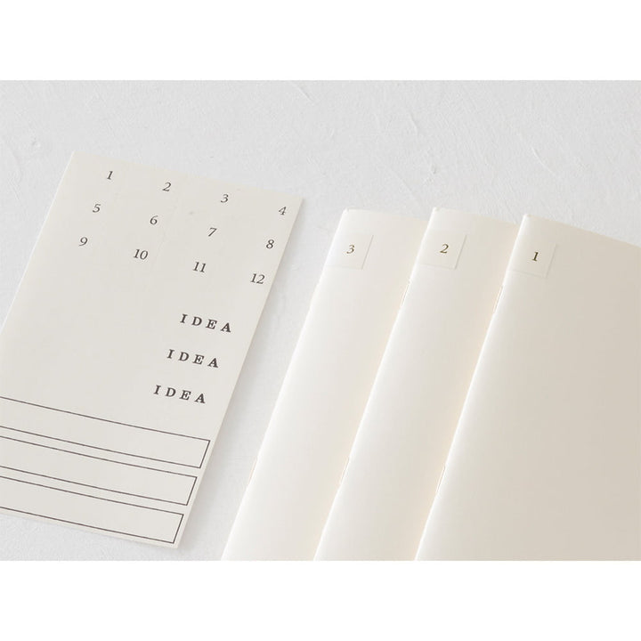 Midori Notizhefte Notizheft DIN B6 Slim | MD Notebook Light grid (kariert) – 3er Pack bei Nauli and Stories