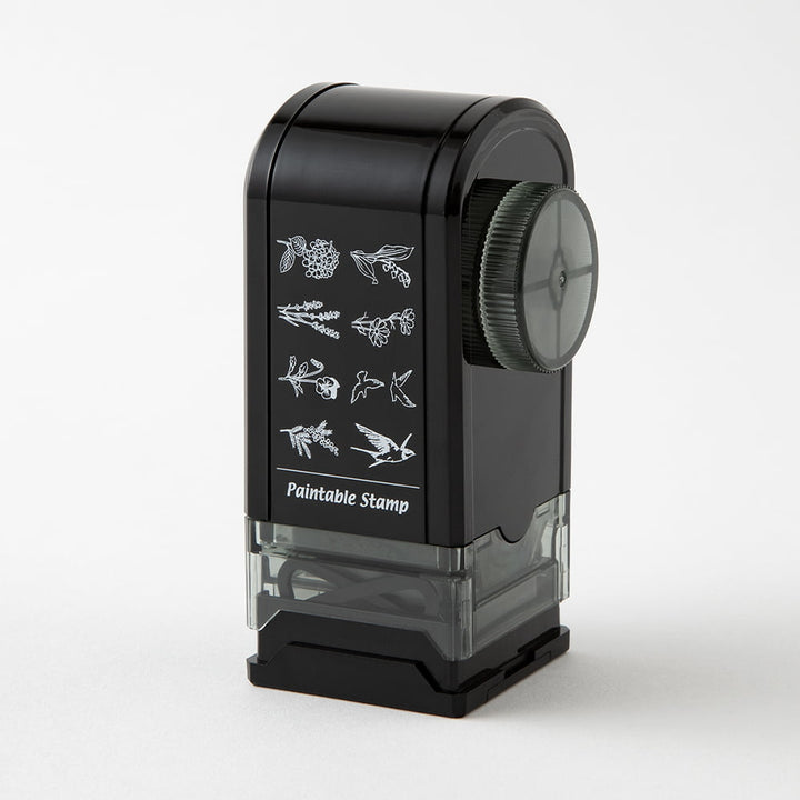 Midori Pre-Inked Stempel Drehstempel Dial Flower & Bird | Paintable Rotating Stamp Dial Flower & Bird bei Nauli and Stories