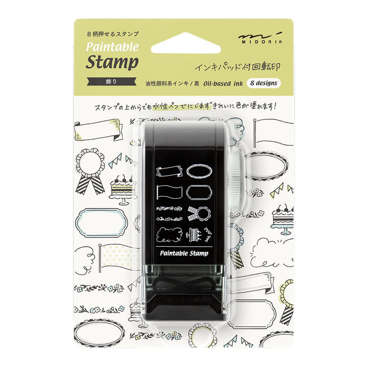 Midori Pre-Inked Stempel Drehstempel Dial Flower & Bird | Paintable Rotating Stamp Dial Flower & Bird bei Nauli and Stories