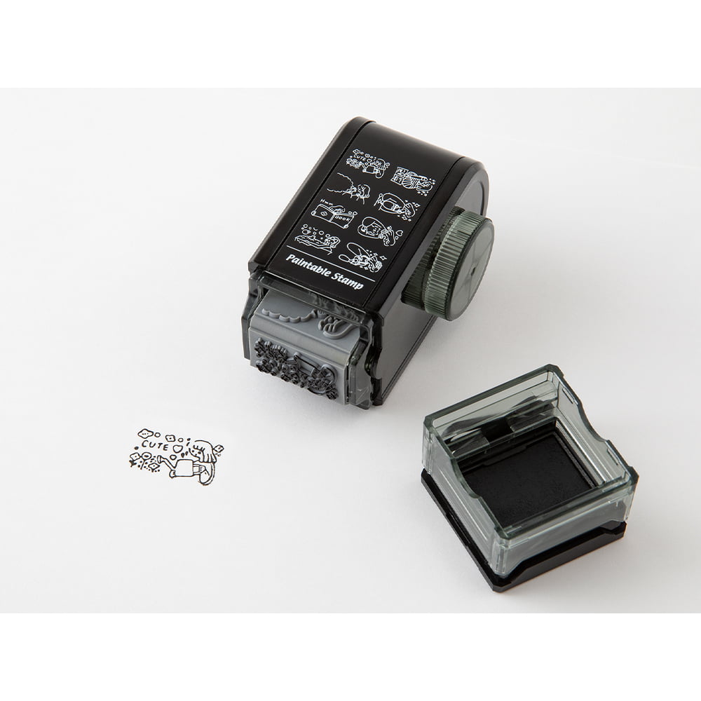 Midori Pre-Inked Stempel Paintable Rotating Stamp Dial Life bei Nauli and Stories