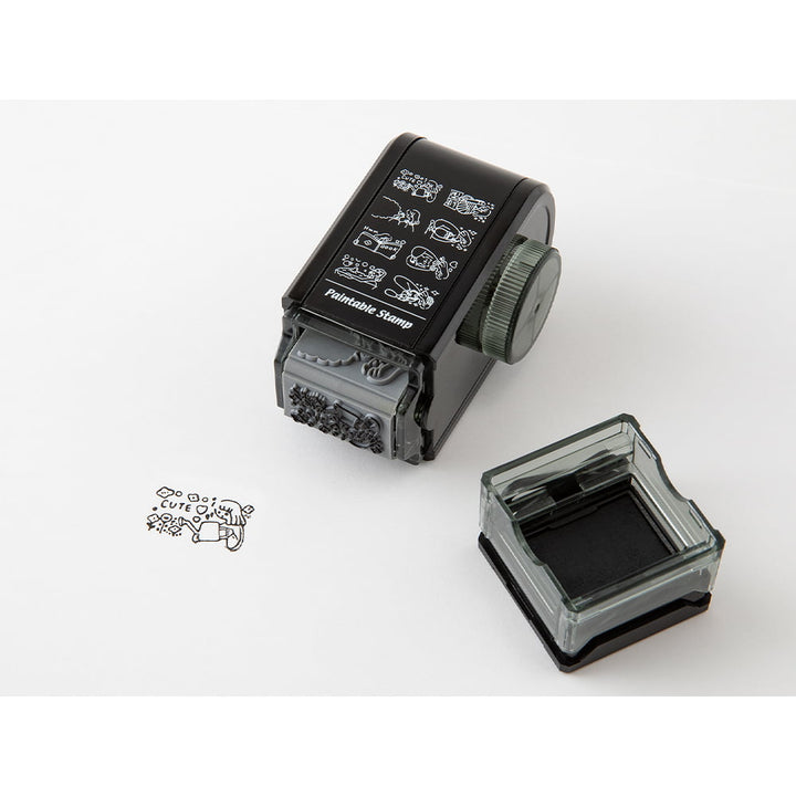 Midori Pre-Inked Stempel Paintable Rotating Stamp Dial Life bei Nauli and Stories