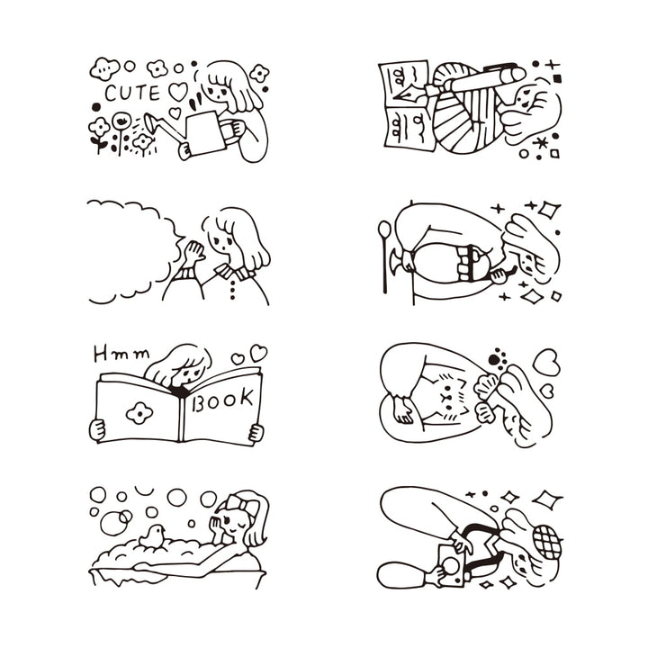Midori Pre-Inked Stempel Paintable Rotating Stamp Dial Life bei Nauli and Stories