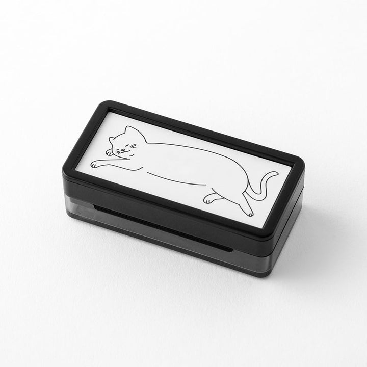 Midori Pre-Inked Stempel Midori pre-inked Stamp - Katze - Stempel zum Kolorieren bei Nauli and Stories