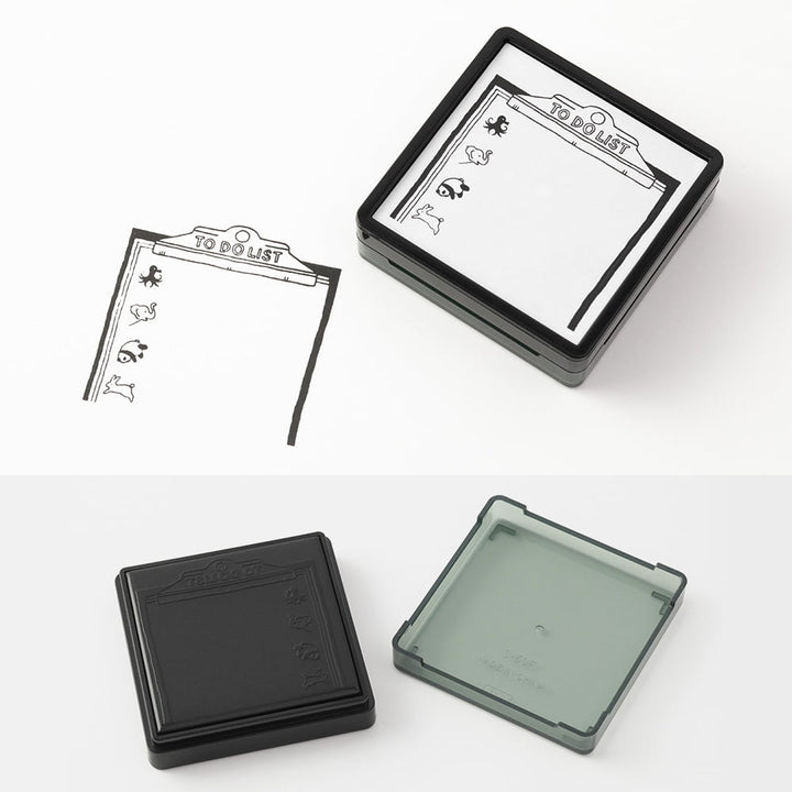 Midori Pre-Inked Stempel Midori pre-inked Stamp - To Do List - Stempel zum Kolorieren bei Nauli and Stories