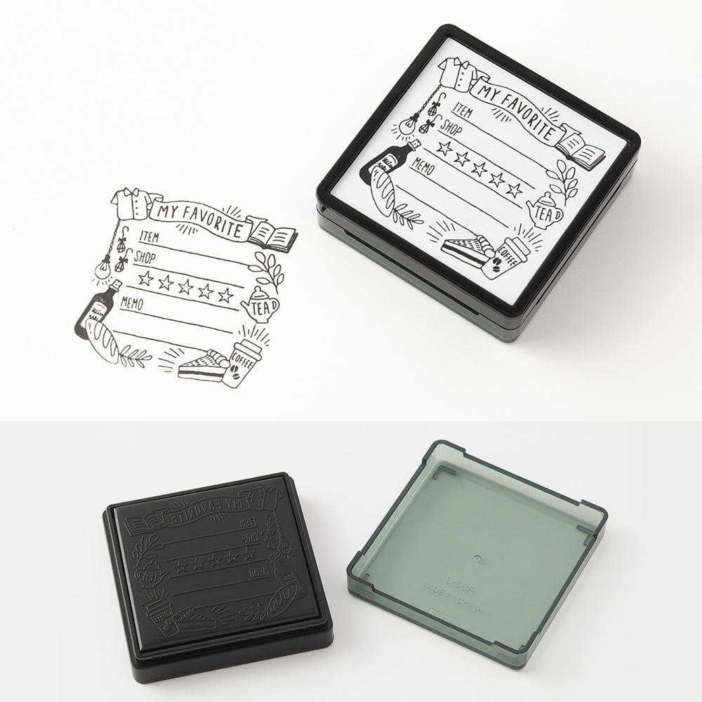 Midori Pre-Inked Stempel Paintable Stamp pre-inked My Favorite bei Nauli and Stories