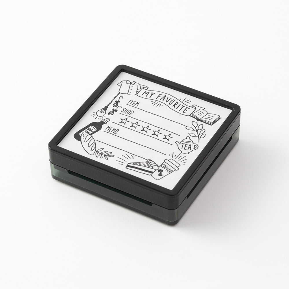 Midori Pre-Inked Stempel Paintable Stamp pre-inked My Favorite bei Nauli and Stories