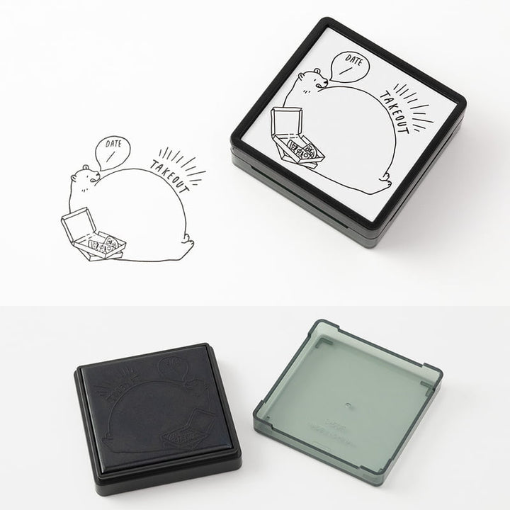 Midori Pre-Inked Stempel Paintable Stamp pre-inked Take Out bei Nauli and Stories