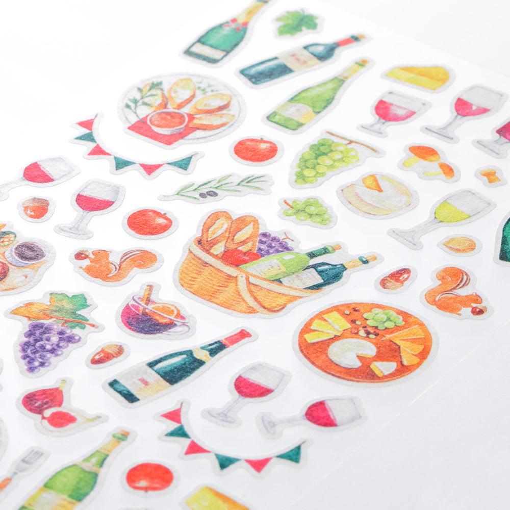 Midori Sticker Stationary Sticker Wein bei Nauli and Stories