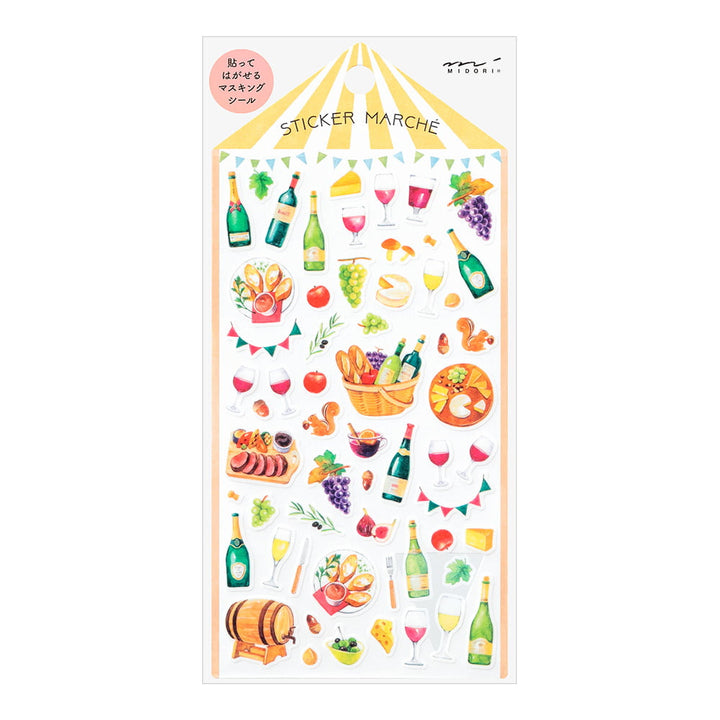 Midori Sticker Stationary Sticker Wein bei Nauli and Stories