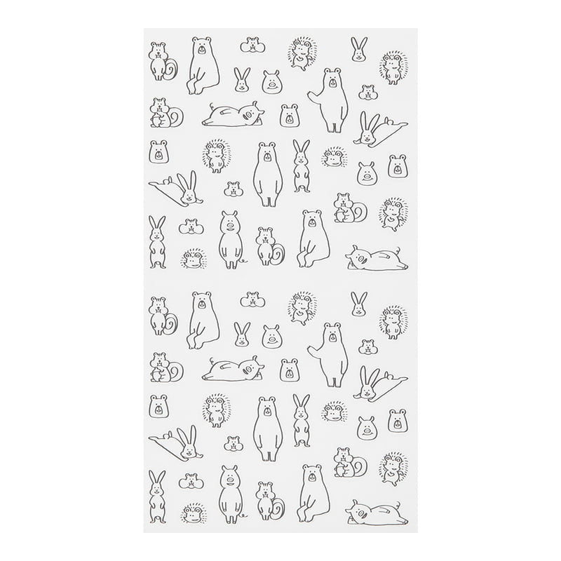 Midori Sticker Sticker Chat Forest Animals bei Nauli and Stories