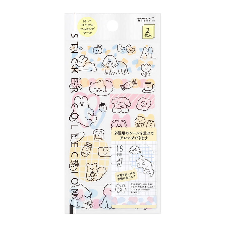 Midori Sticker Sticker Collection 2 Blatt - Cute Motif bei Nauli and Stories