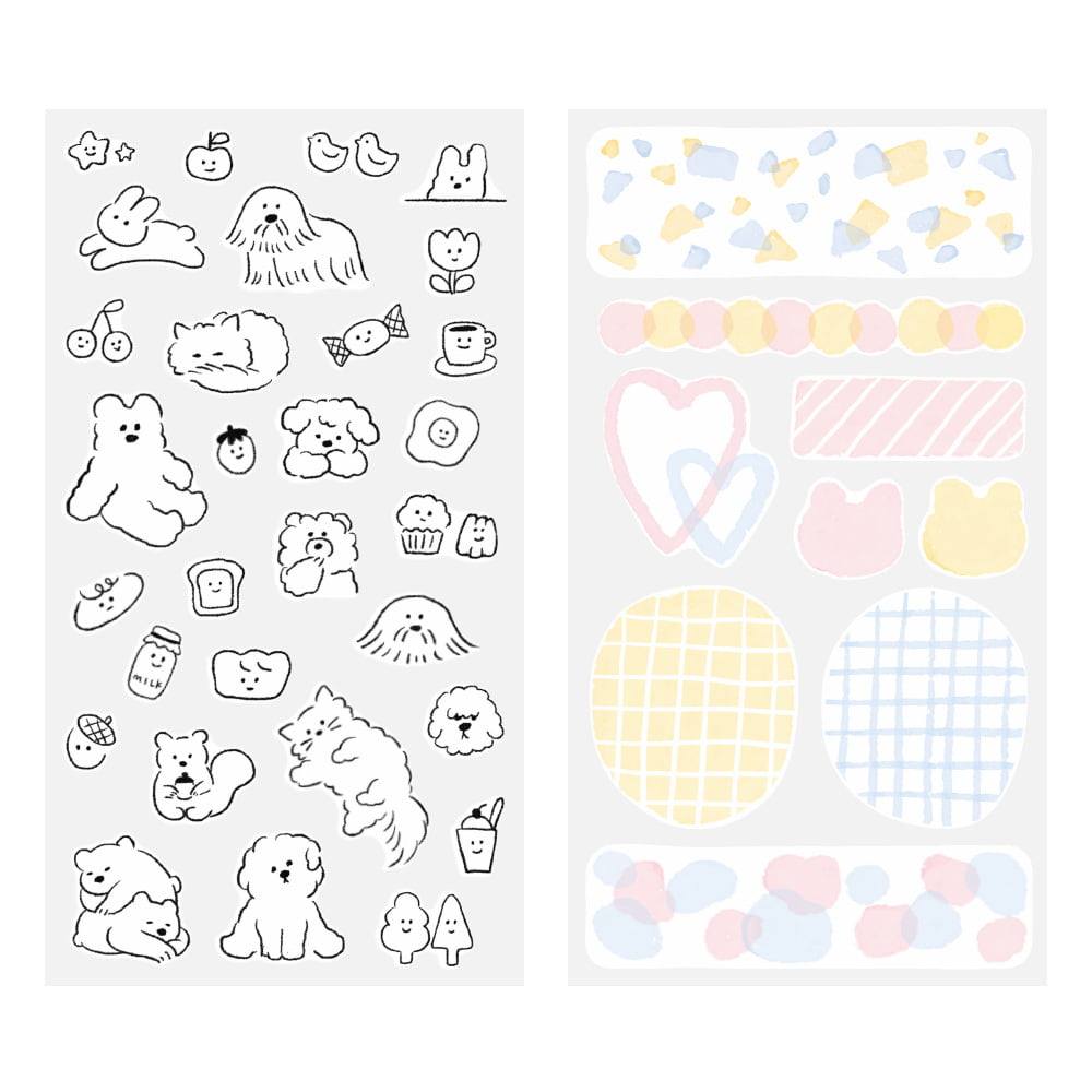 Midori Sticker Sticker Collection 2 Blatt - Cute Motif bei Nauli and Stories