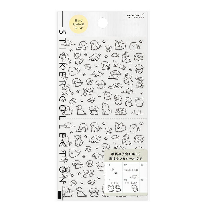 Midori Sticker Sticker Dog Black & White bei Nauli and Stories