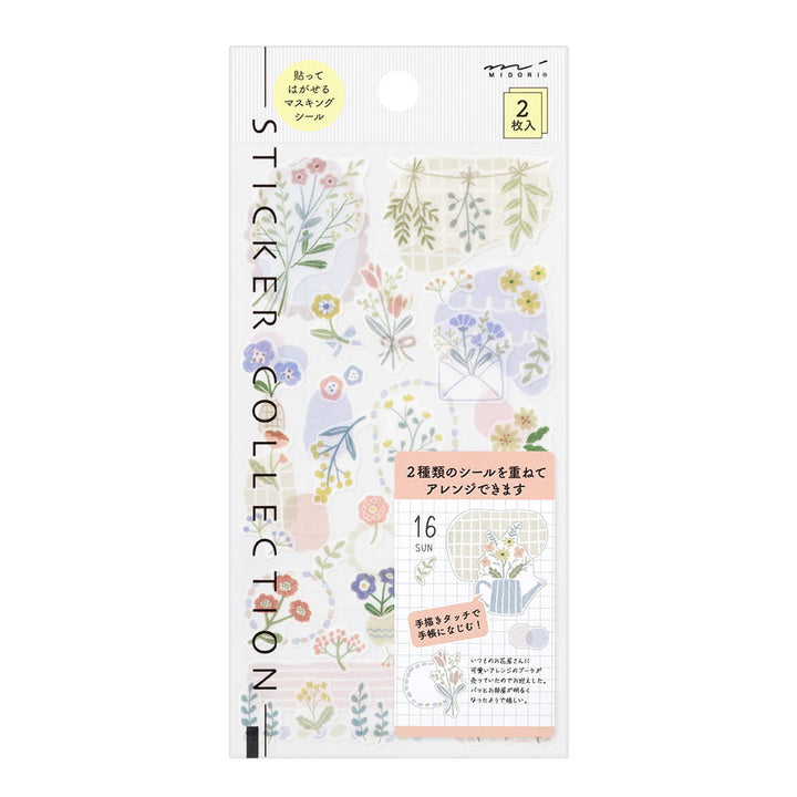 Midori Sticker Sticker Two Sheets Flower bei Nauli and Stories