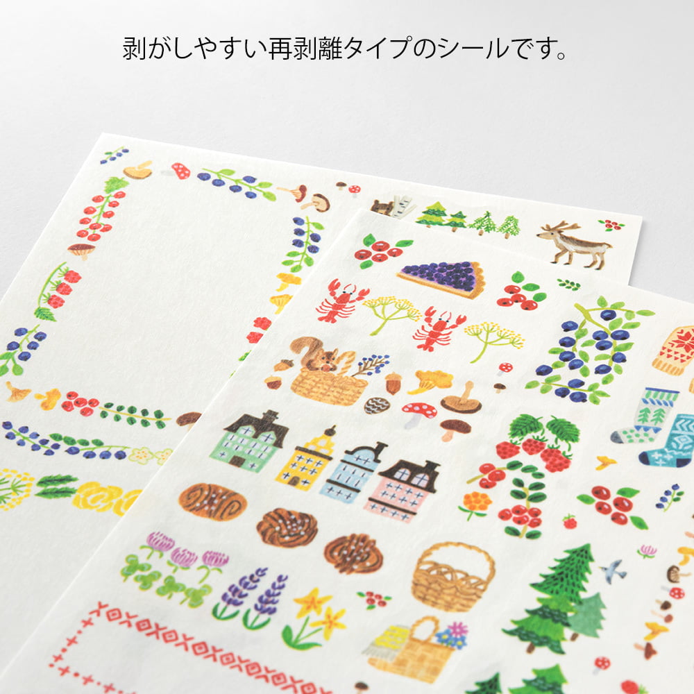 Midori Sticker Yuru Log Sticker 2 Blatt Scandinavia bei Nauli and Stories