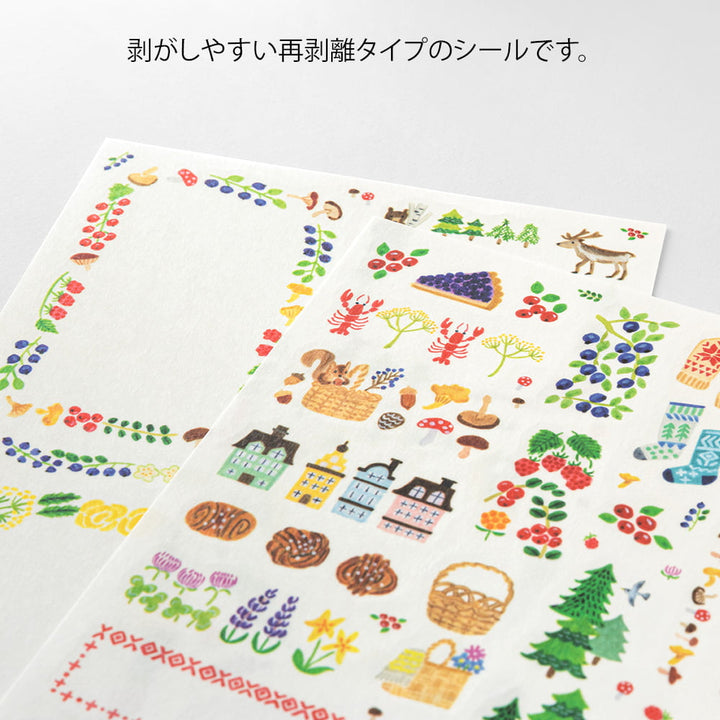 Midori Sticker Yuru Log Sticker 2 Blatt Scandinavia bei Nauli and Stories
