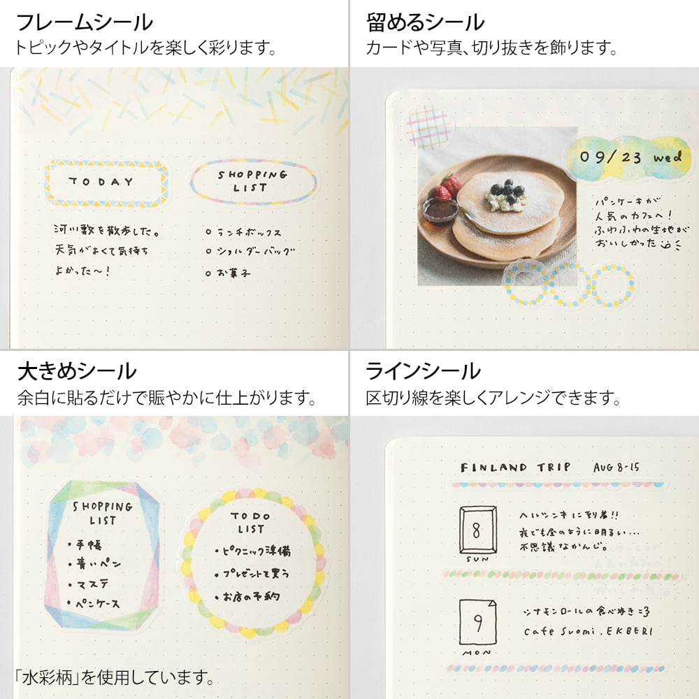 Midori Sticker Yuru Log Sticker Two Sheets Cat - Katzen Sticker bei Nauli and Stories