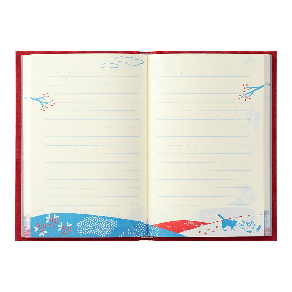 Midori Tagebuch 1- Jahr- Tagebuch Diary Cat mit besticktem Lesezeichen bei Nauli and Stories