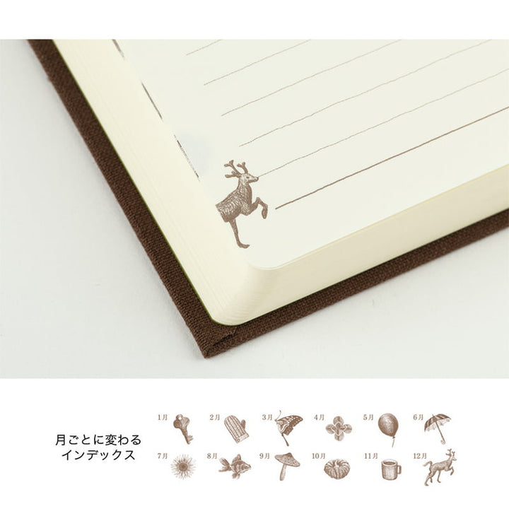 Midori Tagebuch Daily Diary 3 Years Gate Brown bei Nauli and Stories