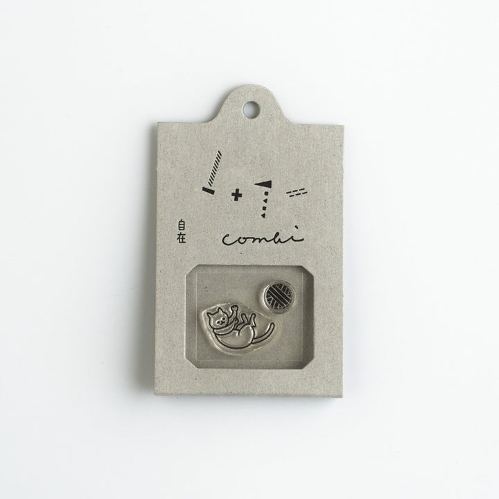 Mizushima Stempel JIZAI Clear Stamp COMBI Cat and Yarn bei Nauli and Stories