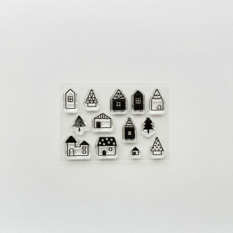 Mizushima Stempel JIZAI Clear Stamp POCKET Houses 01 bei Nauli and Stories