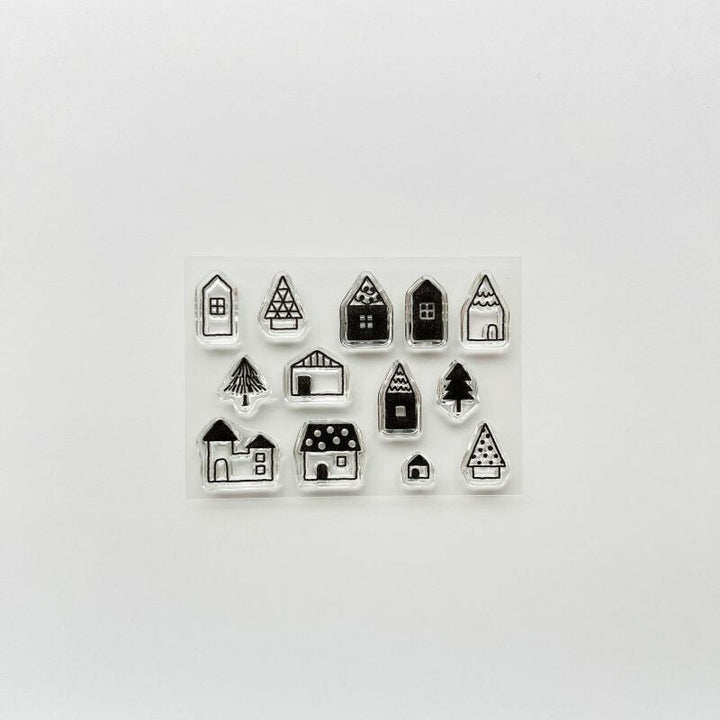 Mizushima Stempel JIZAI Clear Stamp POCKET Houses 01 bei Nauli and Stories