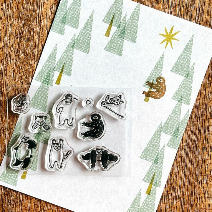 Mizushima Stempel JIZAI Clear Stamp POCKET Nan-nidemo Mazari-tai 02 bei Nauli and Stories