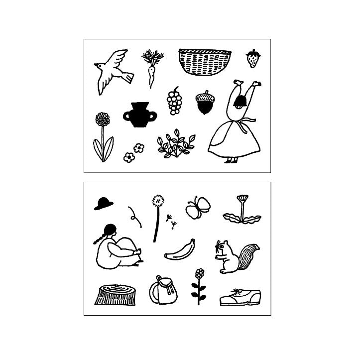 Mizushima Stempel necktie x mizushima JIZAI Clear Stamp SANPOMICHI bei Nauli and Stories
