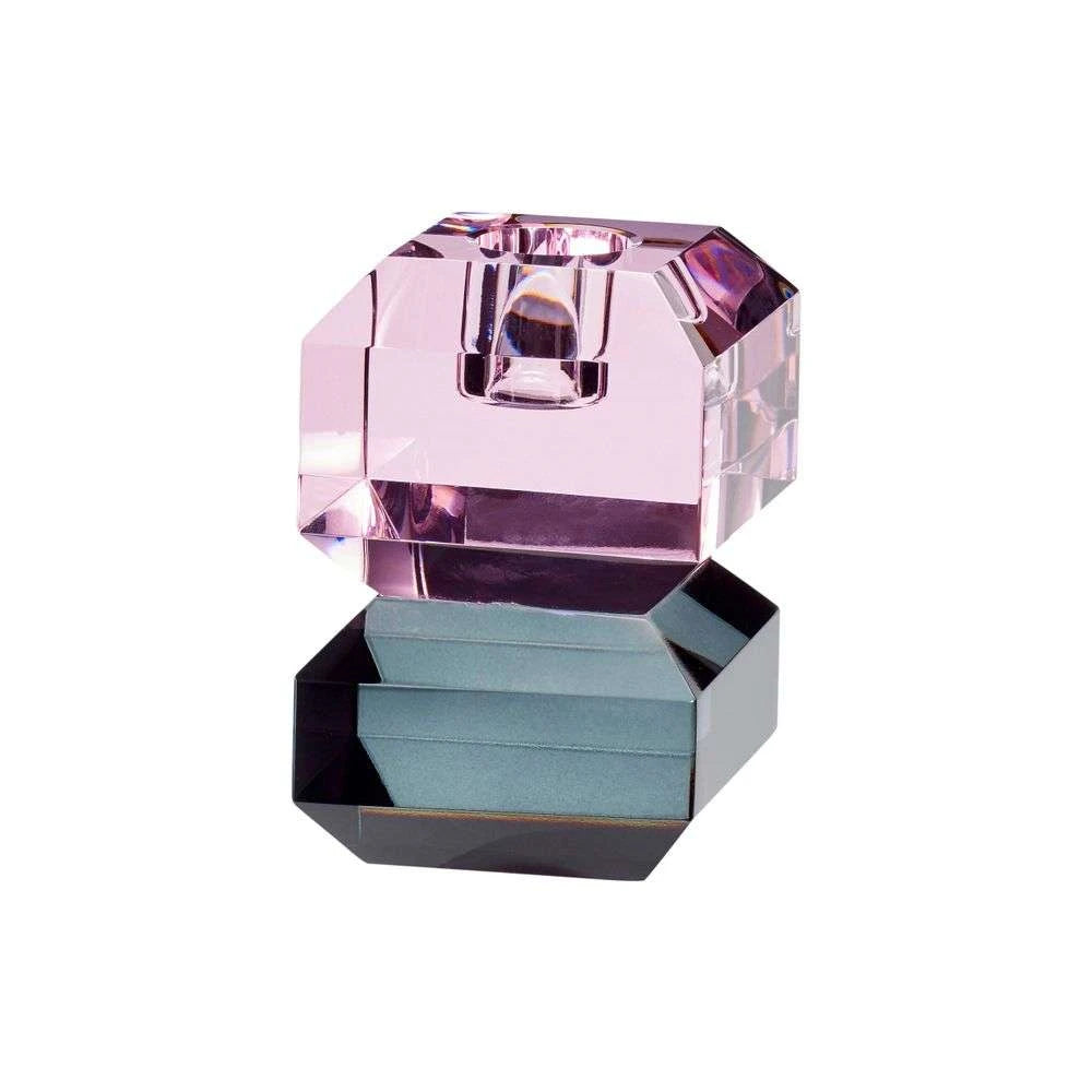 Hübsch Kerzenständer Gem Kerzenständer rosa grau bei Nauli and Stories