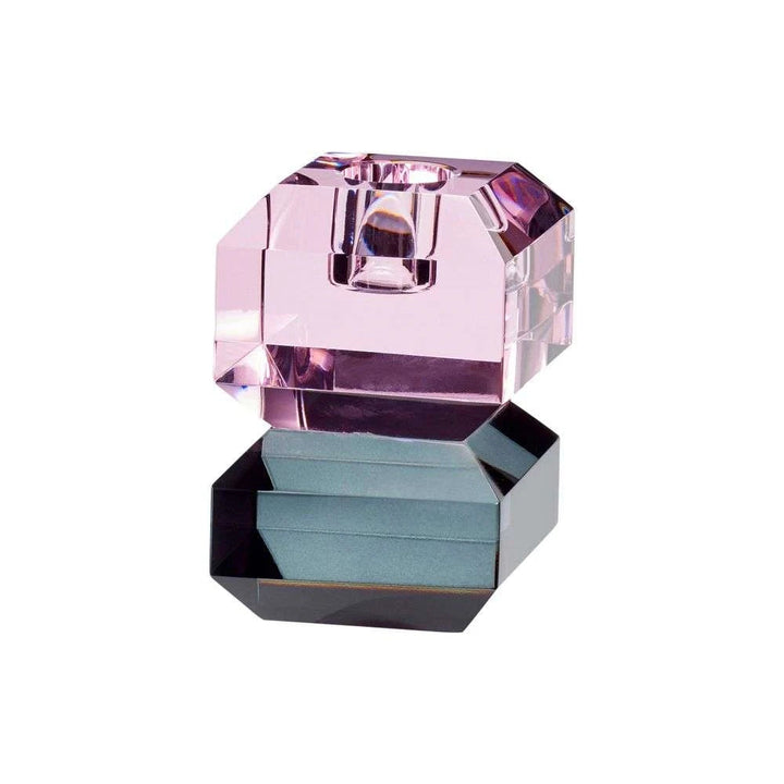 Hübsch Kerzenständer Gem Kerzenständer rosa grau bei Nauli and Stories