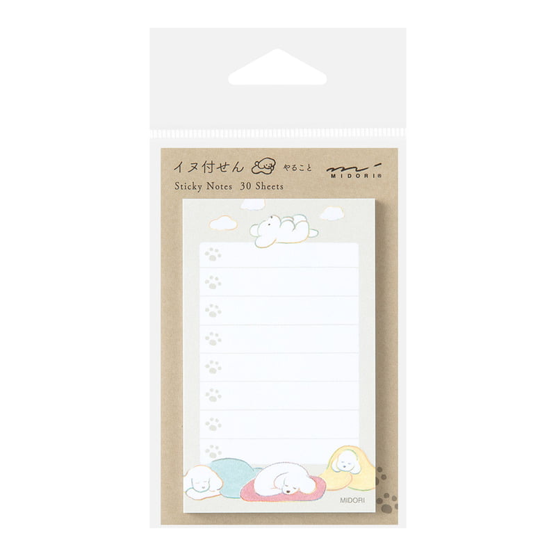 Midori Haftnotizzettel Sticky Notes To Do Dog Gray bei Nauli and Stories