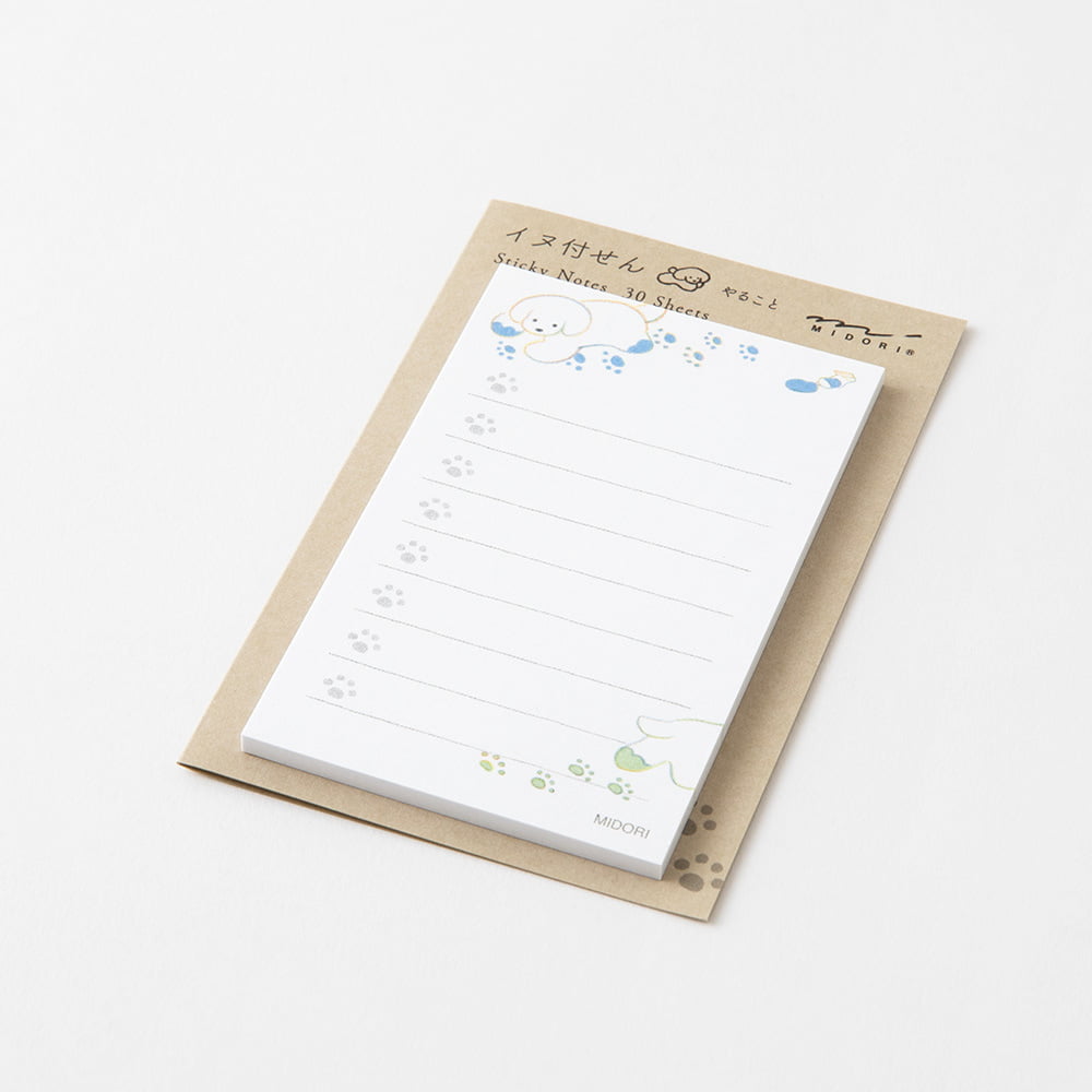 Midori Haftnotizzettel Sticky Notes To Do Dog White bei Nauli and Stories