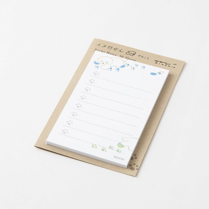 Midori Haftnotizzettel Sticky Notes To Do Dog White bei Nauli and Stories