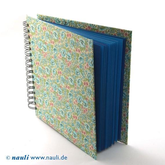 Nauli Scrapbook Scrapbook / Fotoalbum blau mint geblümt