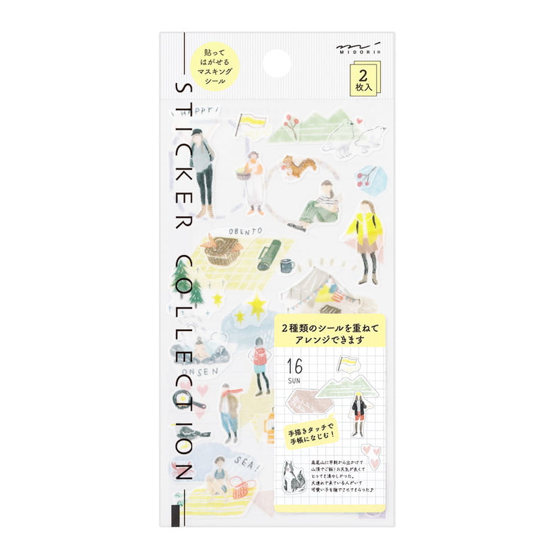 Midori Sticker Sticker Collection 2 Blatt - Going Out bei Nauli and Stories