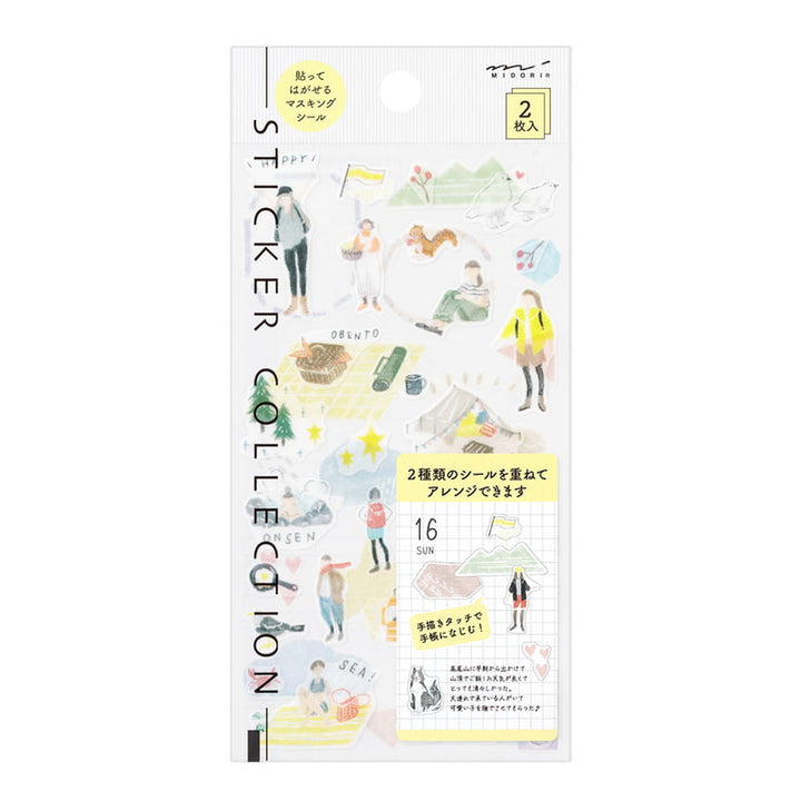 Midori Sticker Sticker Collection 2 Blatt - Going Out bei Nauli and Stories