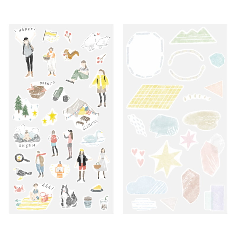 Midori Sticker Sticker Collection 2 Blatt - Going Out bei Nauli and Stories