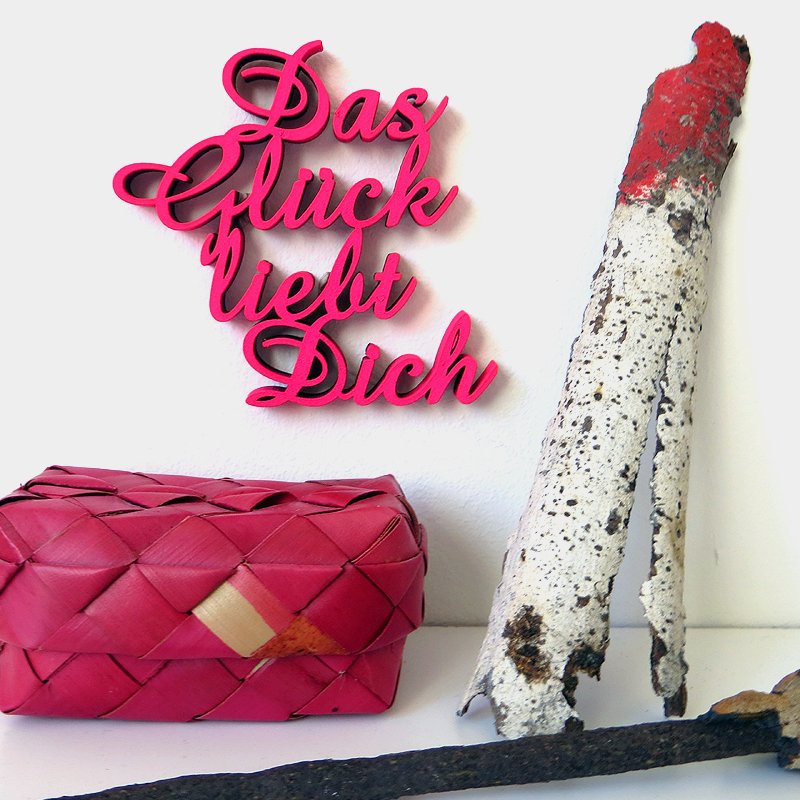NoGallery Schriftzug Das Glück liebt dich - 3D Schriftzug bei Nauli and Stories