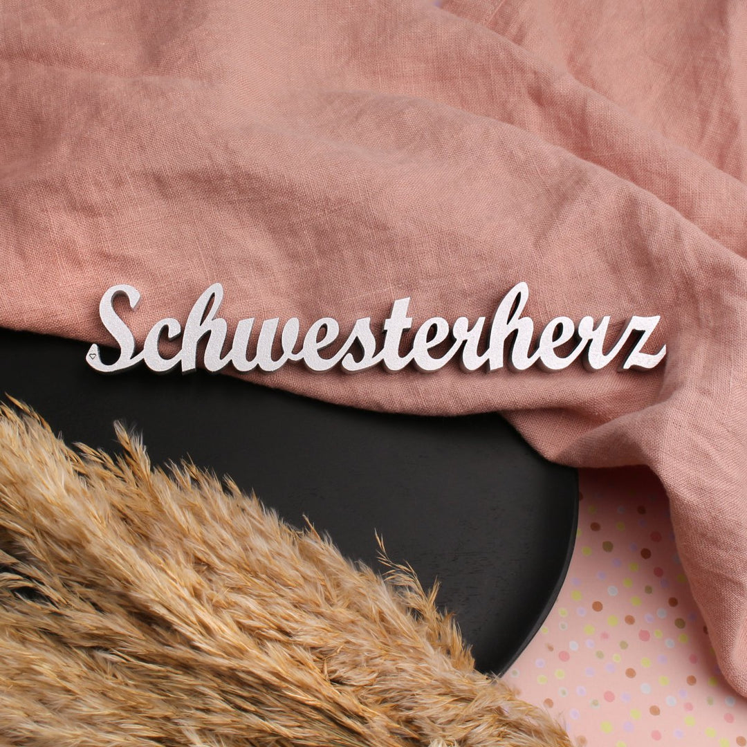 NoGallery Schriftzug Schwesterherz - 3D Schriftzug bei Nauli and Stories