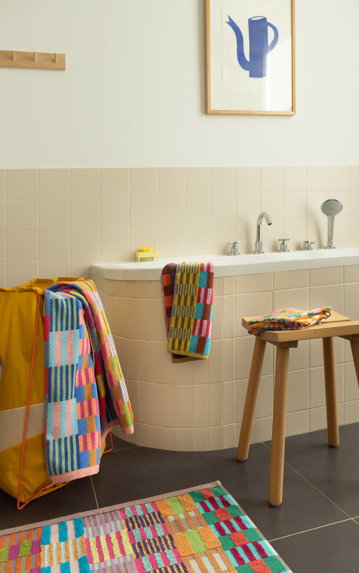 Odds & Ends Badematte Frottee Badematte Tulip Quilt #74, 60 × 80 cm bei Nauli and Stories