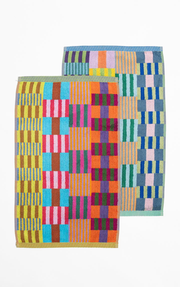 Odds & Ends Handtücher 2-er Set Gästehandtücher Duo #75 Tulip Quilt 30x50cm bei Nauli and Stories